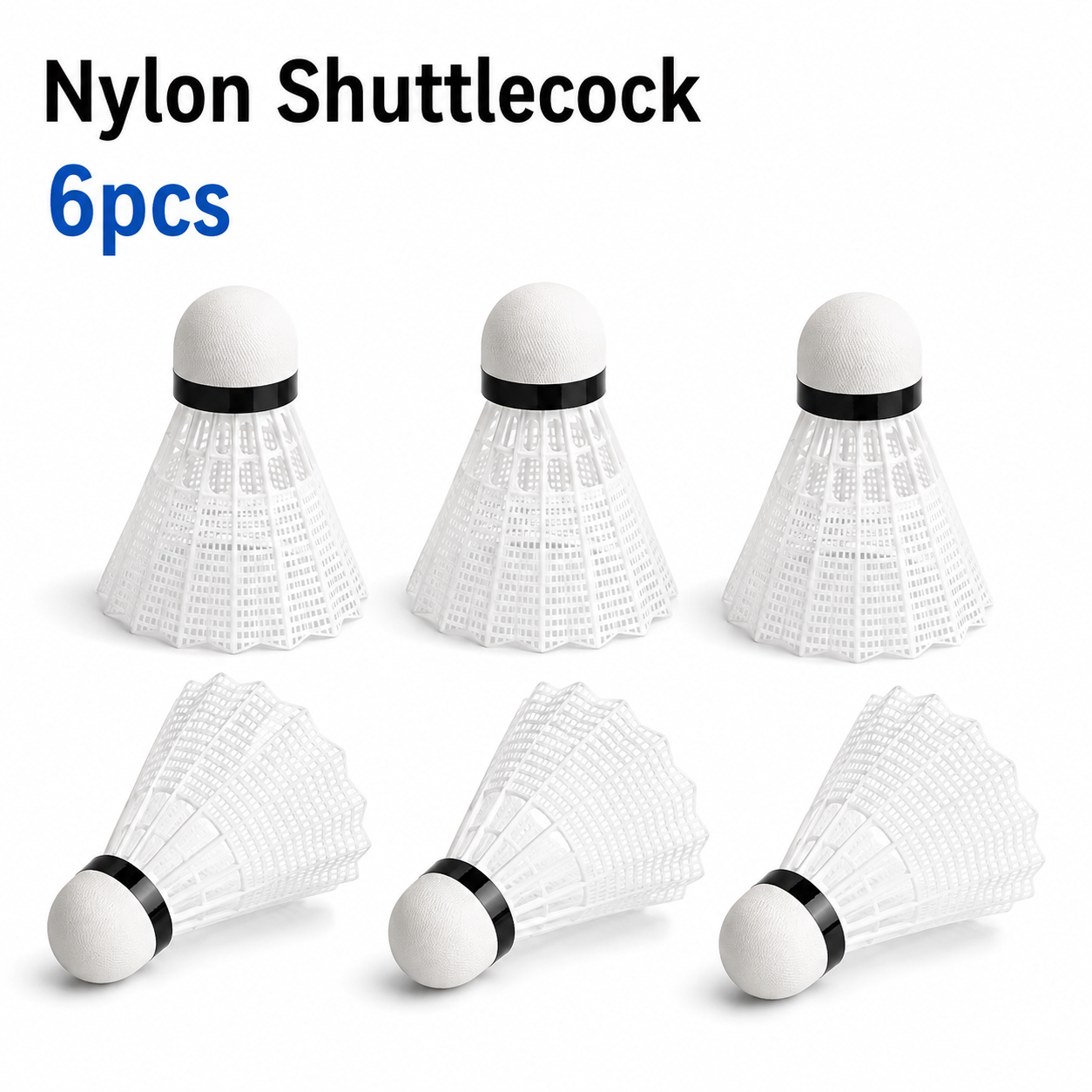 Nylon Shuttlecock 6pcs